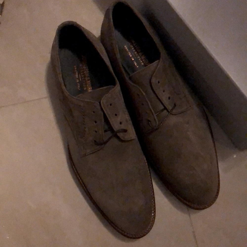 Johnston &Murphy Rideland Plain Toe Taupe Italian Surde